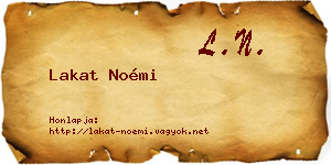 Lakat Noémi névjegykártya